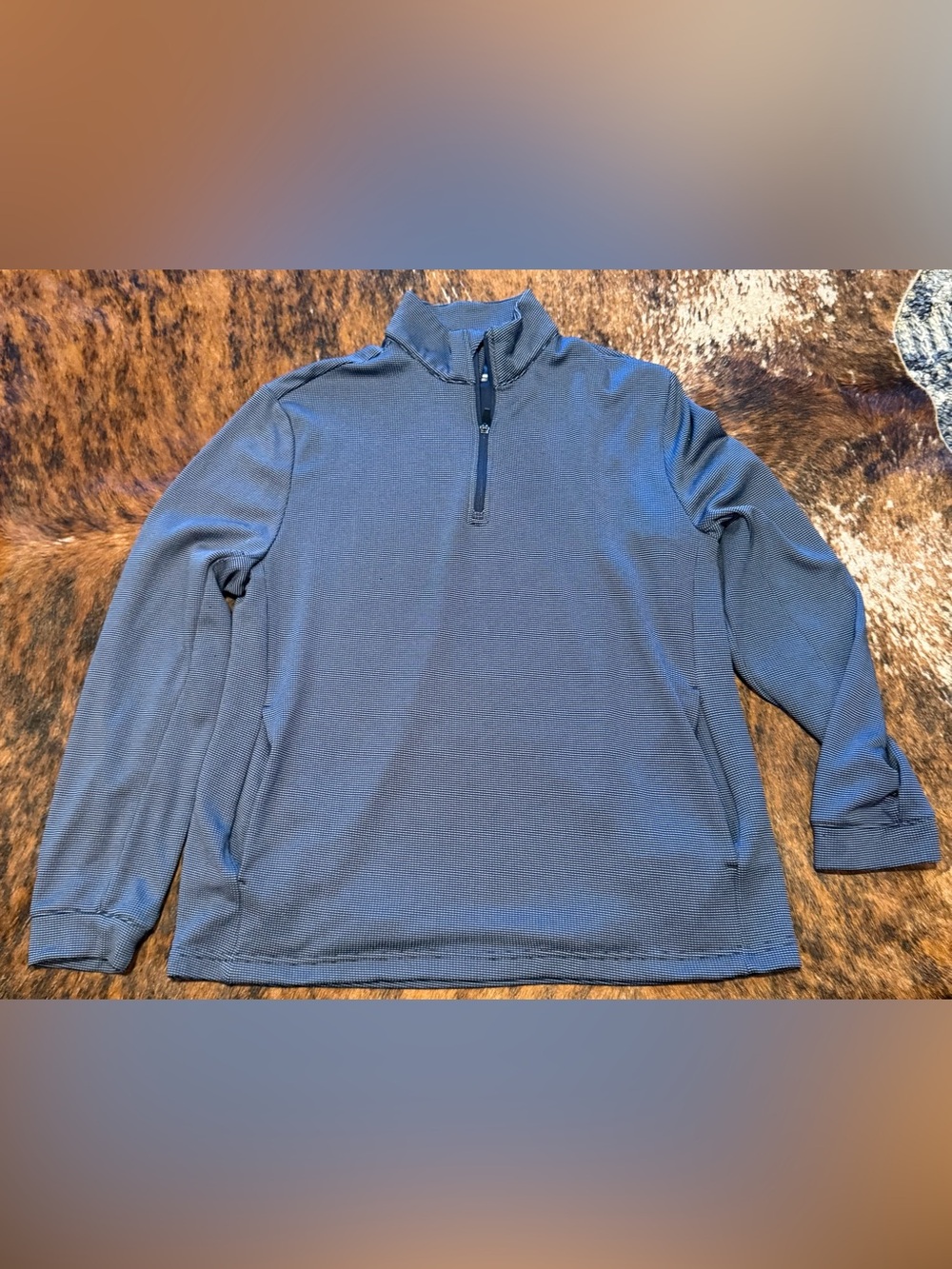 Ben Hogan Jacket Mens M 1/4 Zip Pullover Golf Performance Layering Blue Pockets